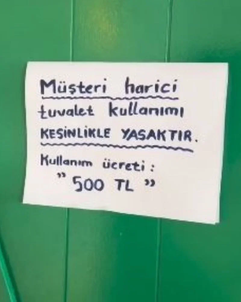 Turizm beldesinde şaşırtan WC ücreti: 500 TL