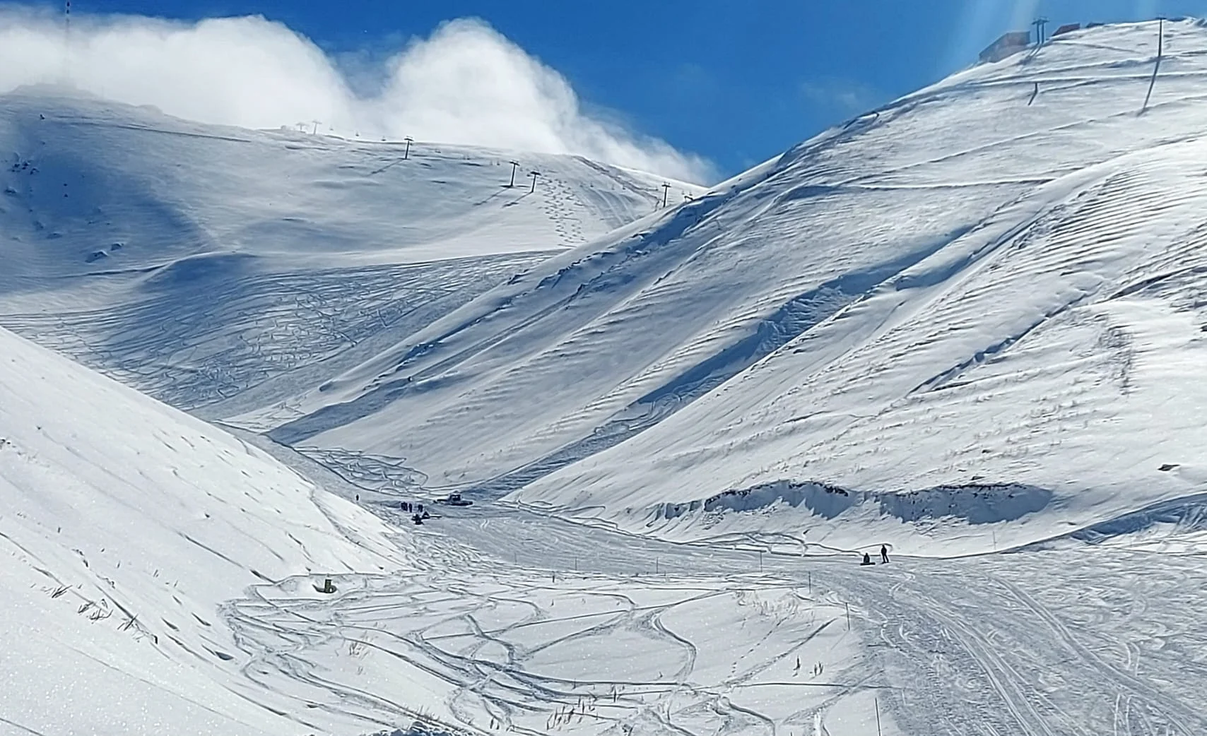 Palandöken'de çığ düştü