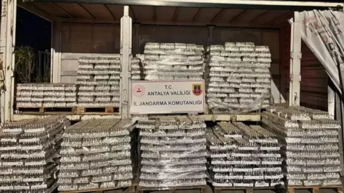 Antalya'da kaçak alkol operasyonu: 46 bin litre kaçak alkol ele geçirildi