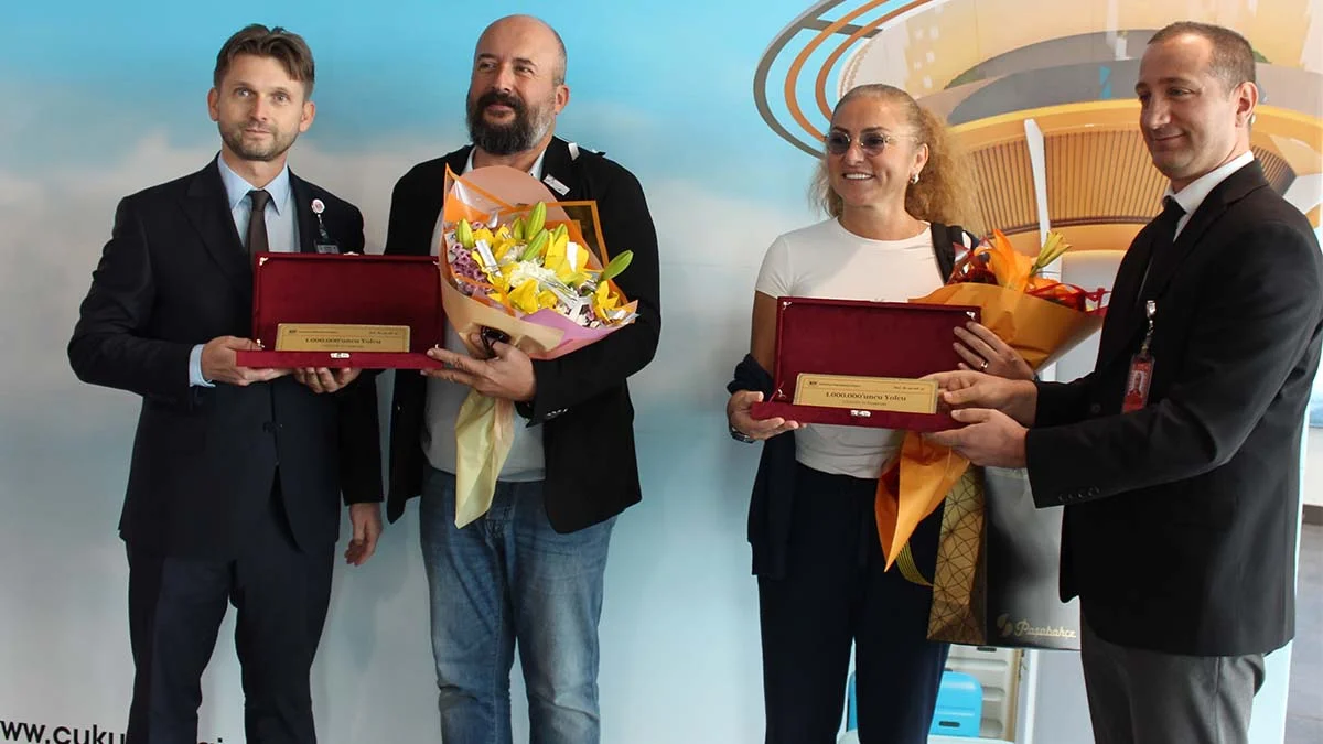 Çukurova Uluslararası Havalimanı 1 milyonuncu yolcusunu ağırladı