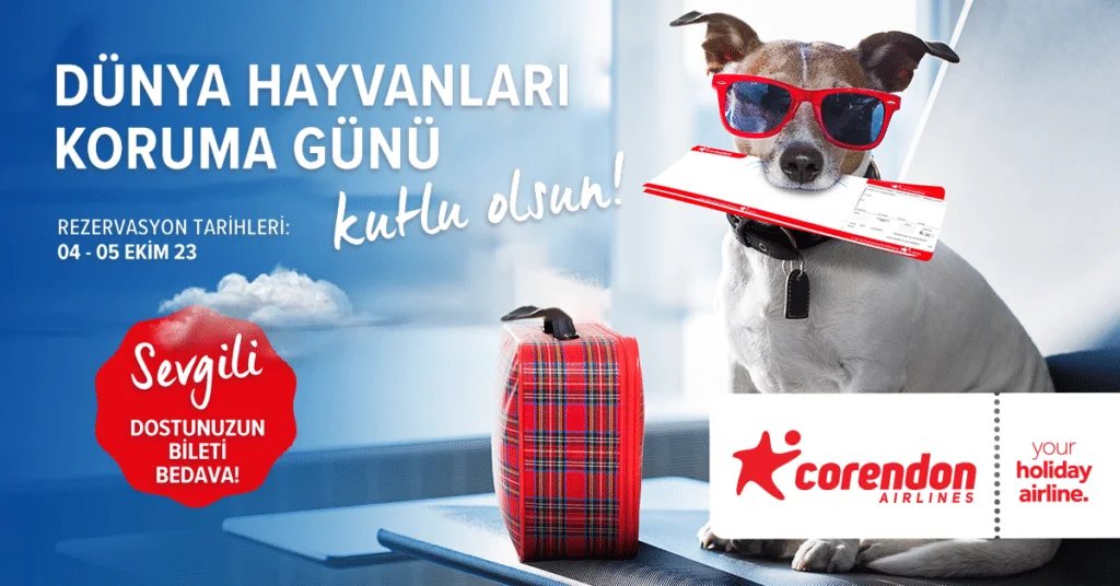 Corendon Airlines'tan Dünya Hayvanları Koruma Günü'ne özel kampanya