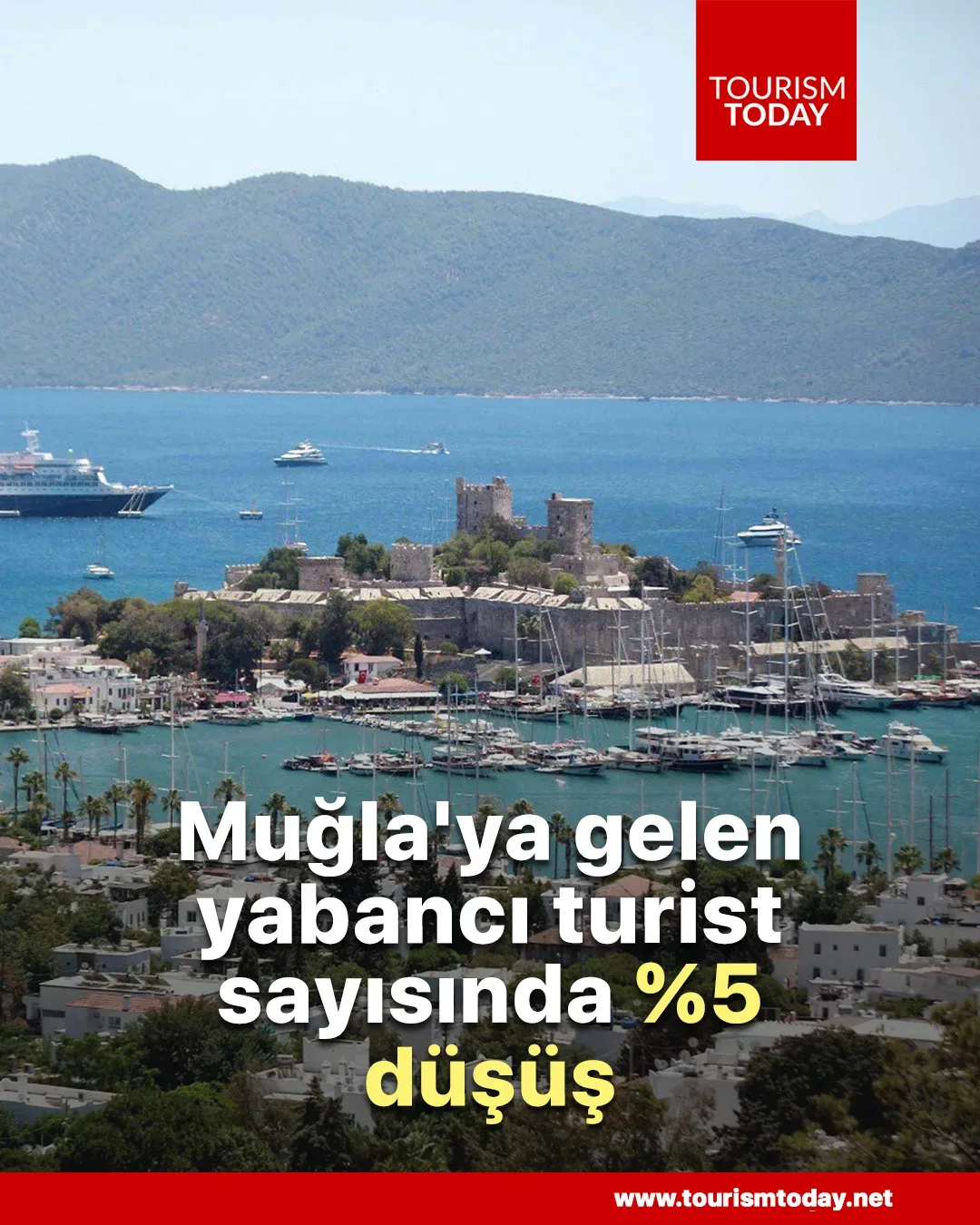 Muğla'da yabancı turist sayısında %5 düşüş