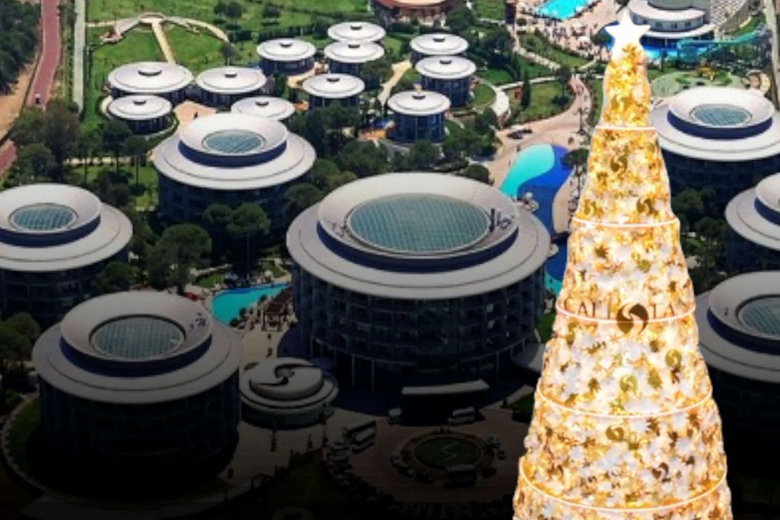 Calista Luxury Resort’ten misafirlerine dev yılbaşı ağacı