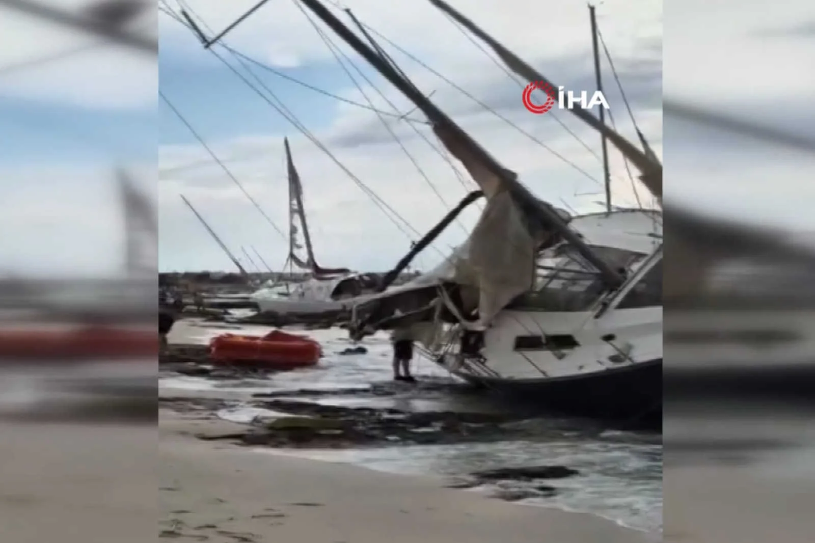 İspanya'yı fırtına vurdu: Onlarca lüks tekne alabora oldu