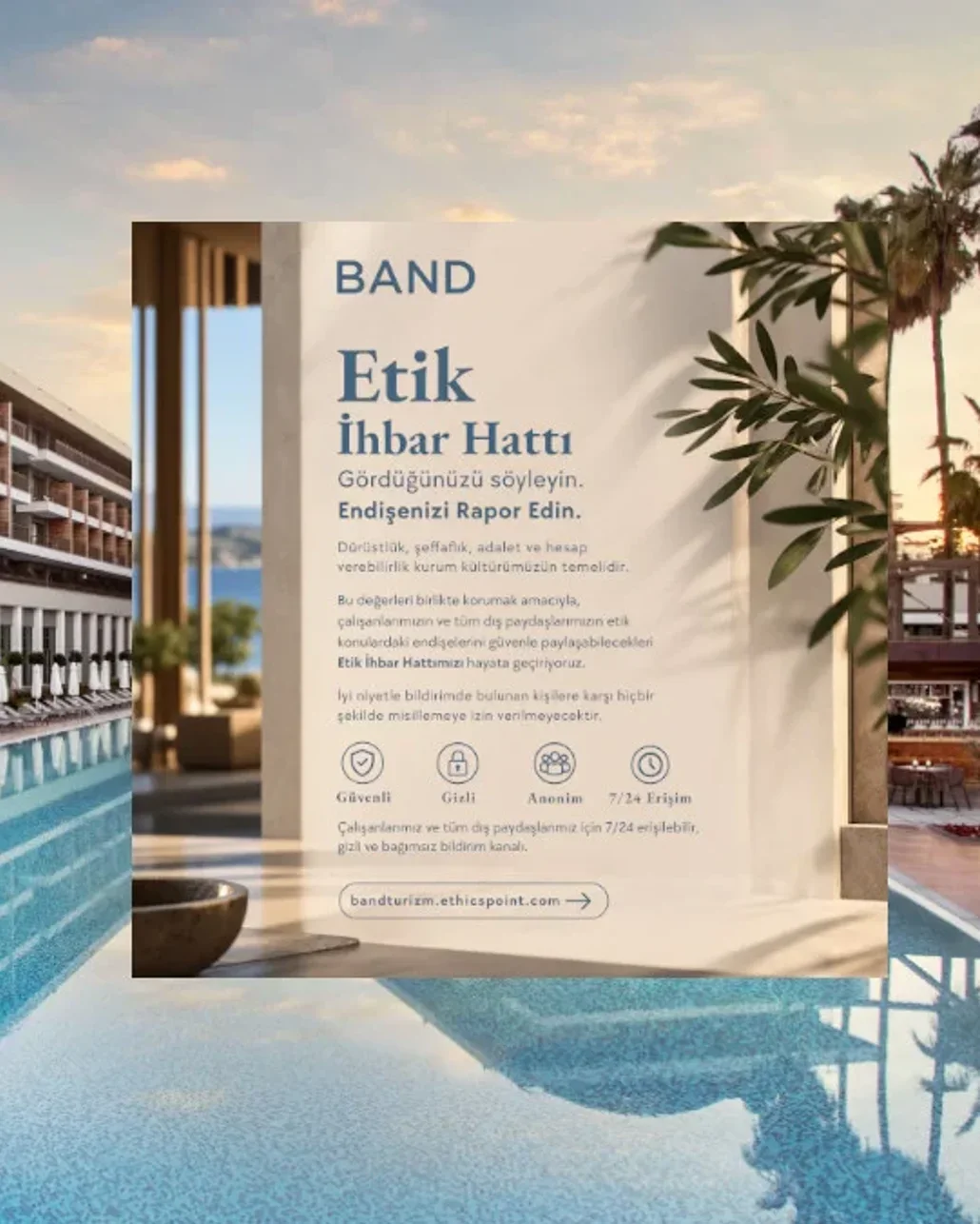 Band Turizm’den etik adım Çalışanlar Etik İhbar Hattı ile endişelerini paylaşacak
