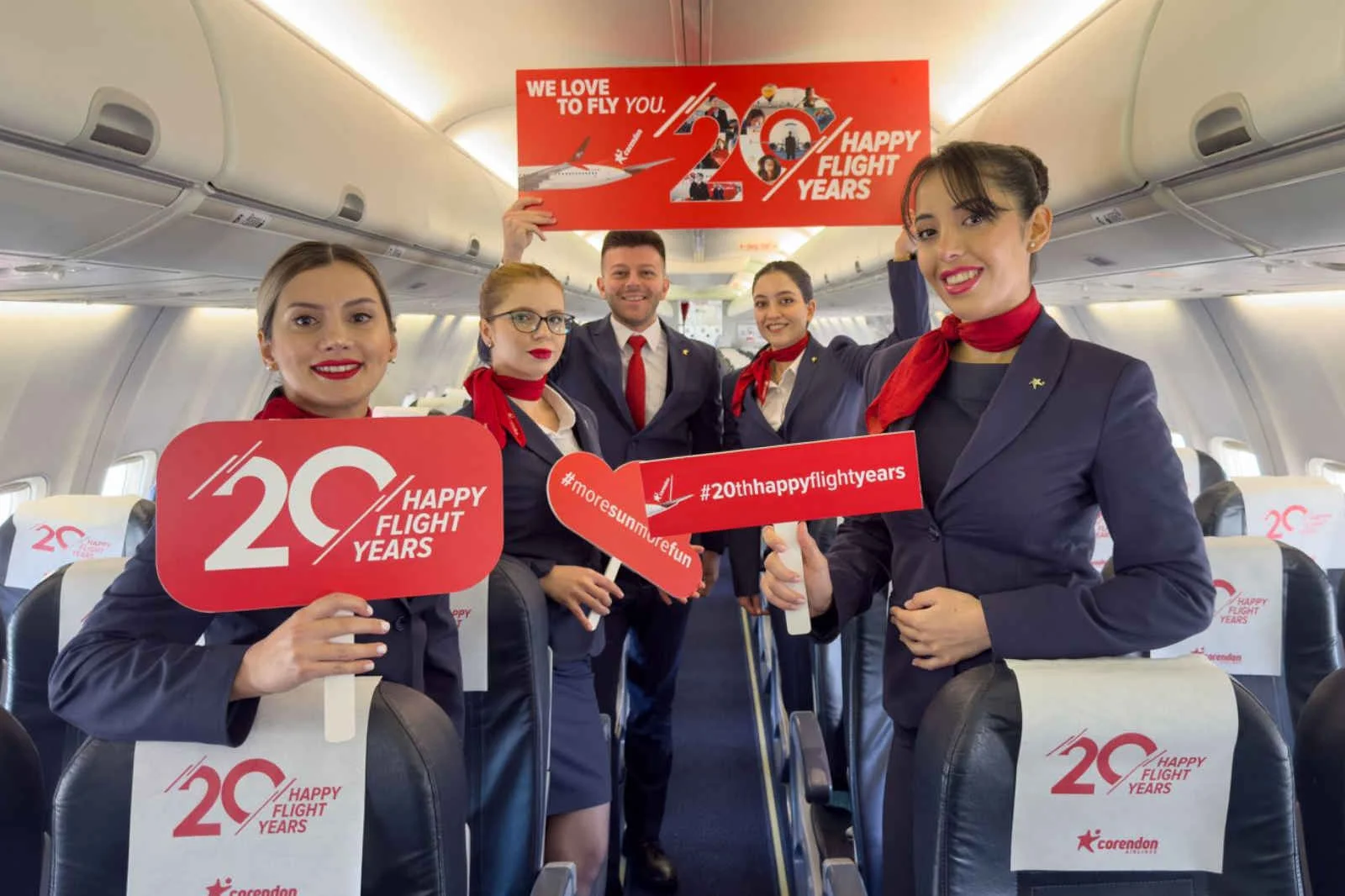 Corendon Airlines 20. yaşını yolcularıyla gökyüzünde kutluyor