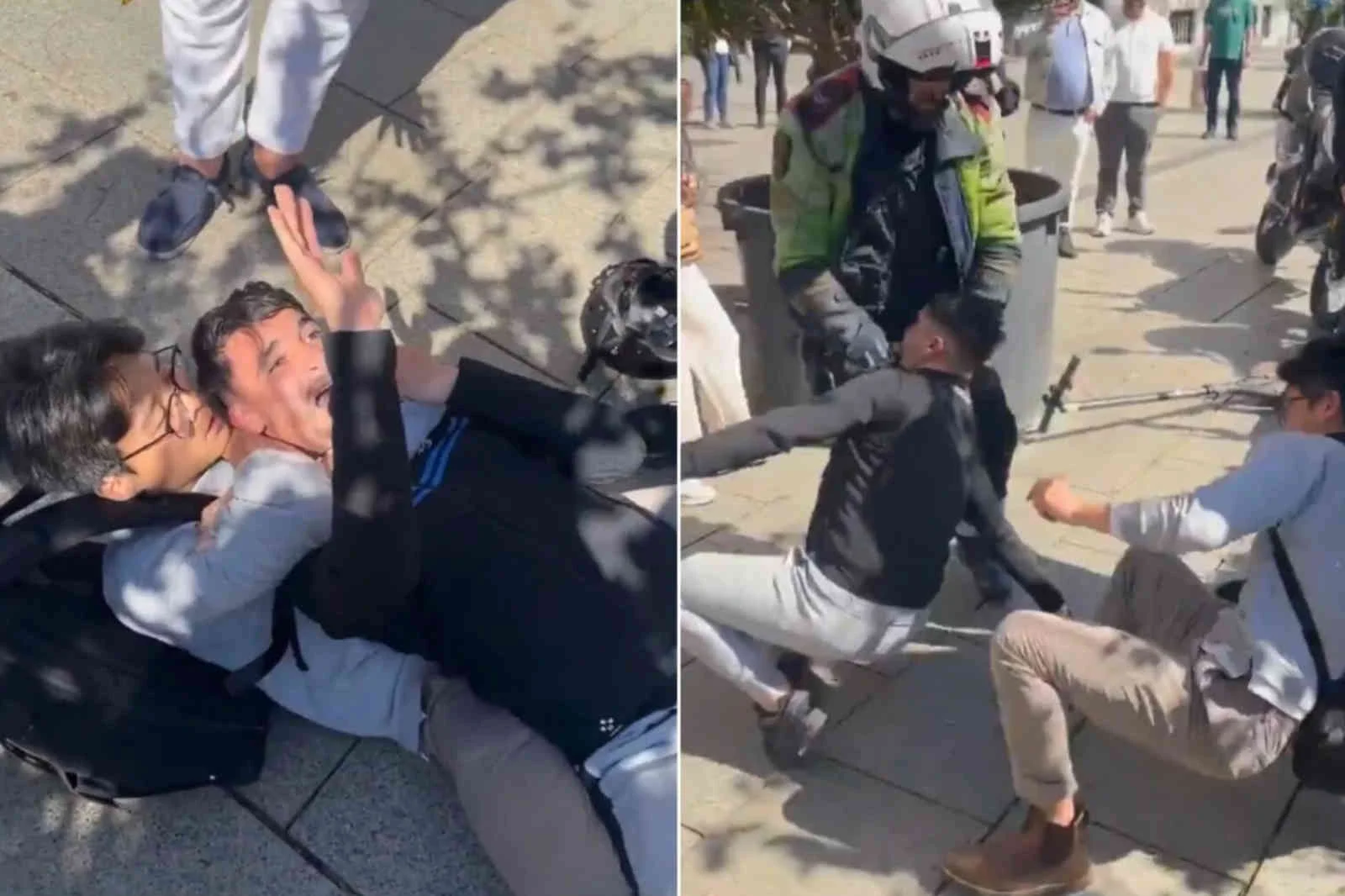 Yankesiciyi, Çinli turistin elinden Polis kurtardı
