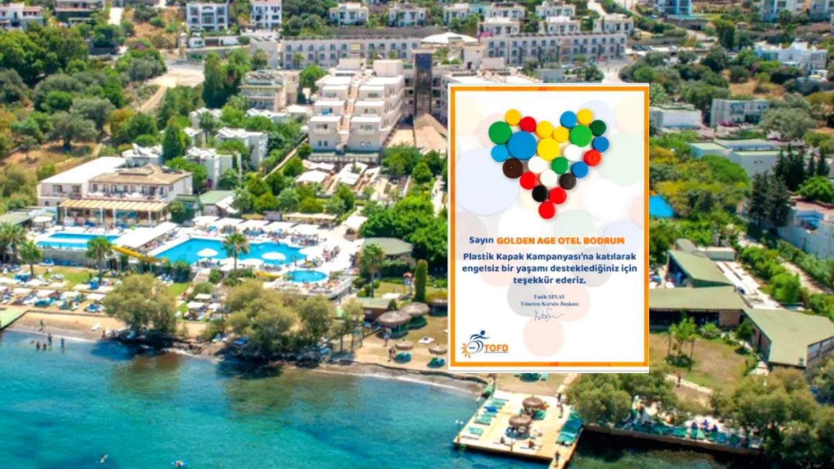 Otel çalışanları ve turistler engelli bireyler için el ele verdi