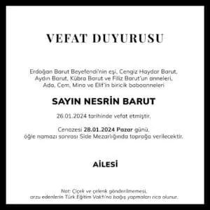 Barut Ailesi'nin acı günü