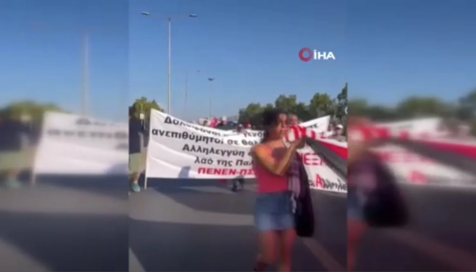 İsrailli turistleri, protestolarla karşıladılar