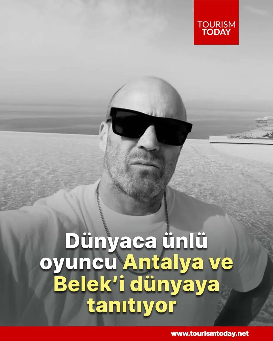 Dünyaca ünlü oyuncu Jason Statham, tatil için Antalya Belek’i tercih etti