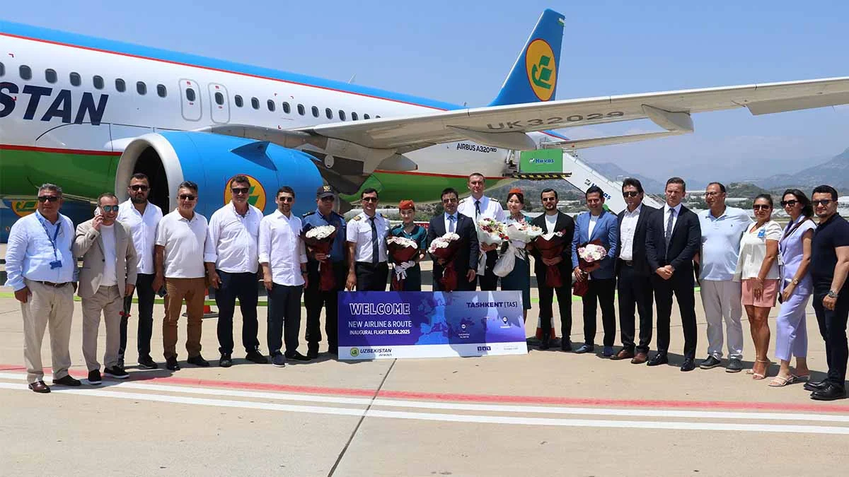 Gazipaşa-Alanya Havalimanı’ndan Taşkent direkt uçuşları başladı