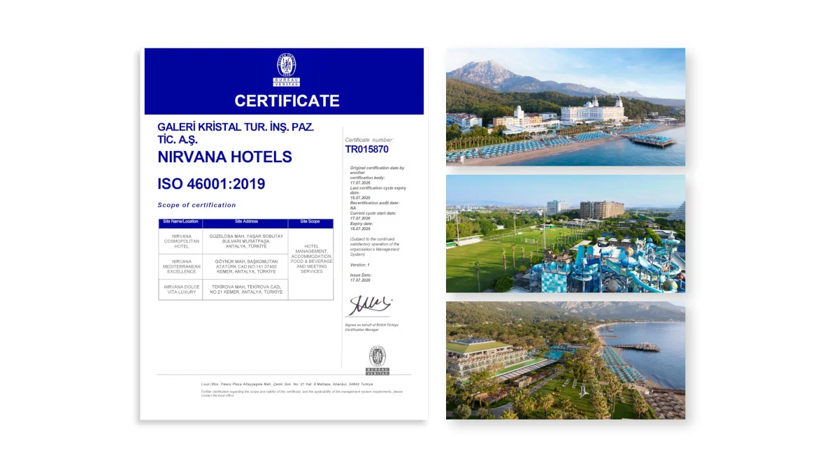 Nirvana Hotels, Su Verimliliği Yönetimi’nde Akdeniz Bölgesi’ndeki ilk otel grubu oldu