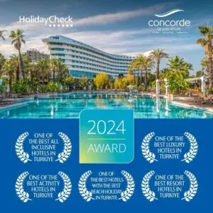Concorde De Luxe Resort, Türkiye’nin En İyi Resort Oteli oldu