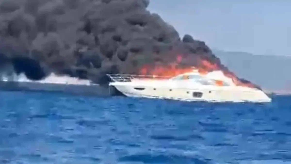 Bodrum’da milyon dolarlık yat alev topuna döndü