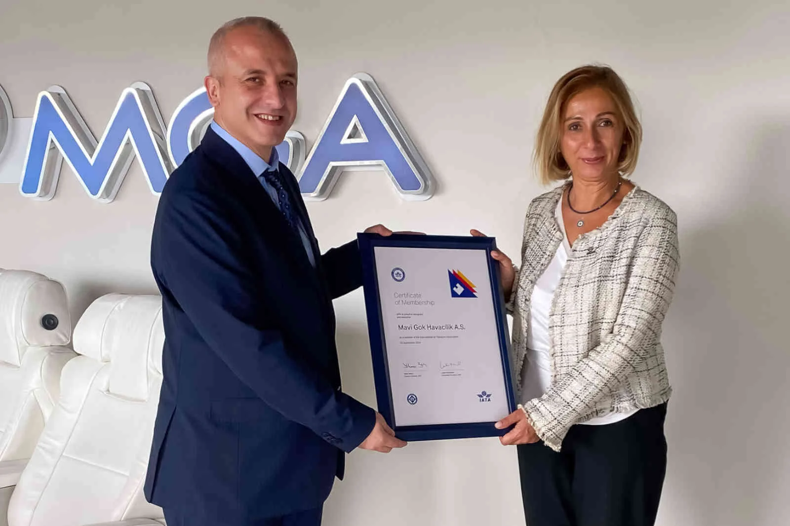 Mavi Gök Airlines, IATA üyelik sertifikasını teslim aldı