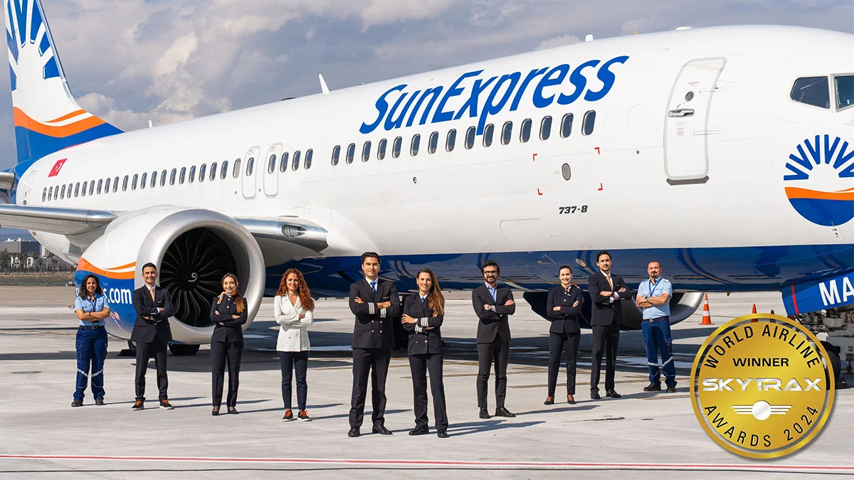 SunExpress, bu yıl da “Avrupa’nın En İyi Tatil Hava Yolu” seçildi