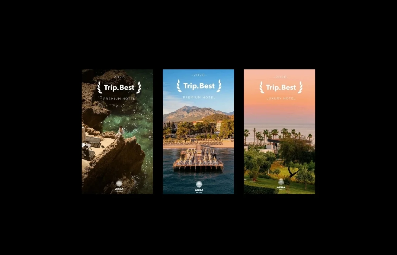 Akra Antalya, Akra Kemer ve Akra Sorgun'a Trip.com'dan prestijli ödüller
