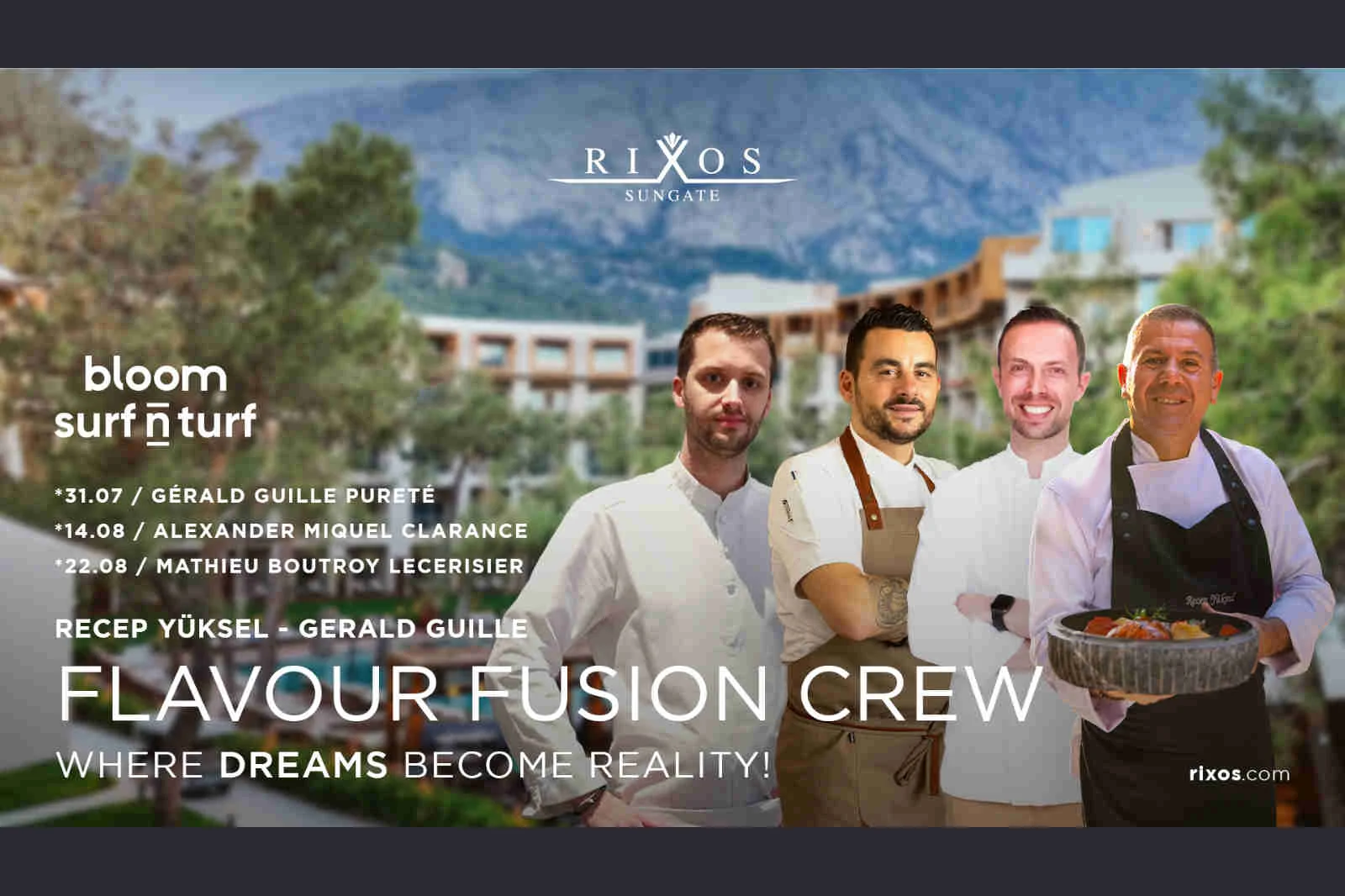 Dünyaca ünlü şefler, Rixos Sungate’te
