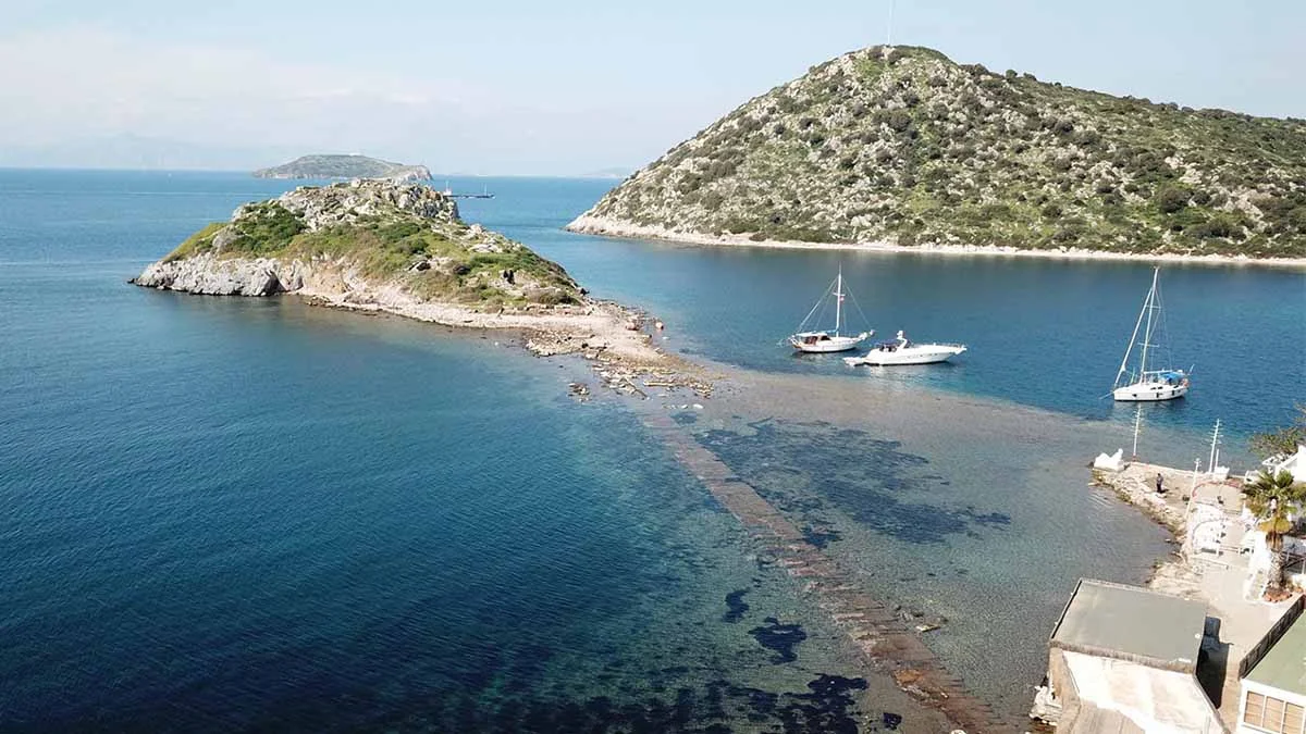 Bodrum'da deniz çekildi, tarihi “Kral Yolu” ortaya çıktı